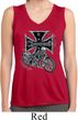 Ladies Shirt Chopper Cross Skeleton Sleeveless Moisture Wicking Tee