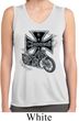 Ladies Shirt Chopper Cross Skeleton Sleeveless Moisture Wicking Tee