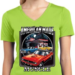 Ladies Shirt Chrysler American Made Moisture Wicking V-neck Tee Ladies Shirt Chrysler American Made Moisture Wicking V-neck Tee