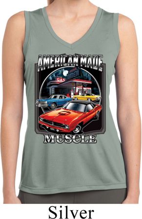 Ladies Shirt Chrysler American Made Sleeveless Moisture Wicking Tee