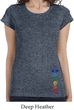 Ladies Shirt Colored Chakras Bottom Print Longer Length Tee T-Shirt