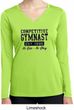 Ladies Shirt Competitive Gymnast Dry Wicking Long Sleeve Tee T-Shirt