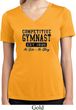 Ladies Shirt Competitive Gymnast Moisture Wicking V-neck Tee T-Shirt