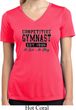 Ladies Shirt Competitive Gymnast Moisture Wicking V-neck Tee T-Shirt