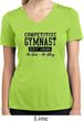 Ladies Shirt Competitive Gymnast Moisture Wicking V-neck Tee T-Shirt