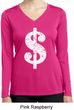 Ladies Shirt Distressed Dollar Sign Dry Wicking Long Sleeve Tee