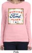 Ladies Shirt Distressed Genuine Ford Parts Long Sleeve Tee T-Shirt