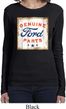 Ladies Shirt Distressed Genuine Ford Parts Long Sleeve Tee T-Shirt