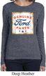 Ladies Shirt Distressed Genuine Ford Parts Long Sleeve Tee T-Shirt