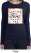 Ladies Shirt Distressed Genuine Ford Parts Long Sleeve Tee T-Shirt