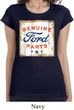 Ladies Shirt Distressed Genuine Ford Parts Longer Length Tee T-Shirt