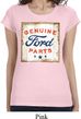 Ladies Shirt Distressed Genuine Ford Parts Longer Length Tee T-Shirt