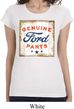 Ladies Shirt Distressed Genuine Ford Parts Longer Length Tee T-Shirt