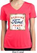 Ladies Shirt Distressed Genuine Ford Parts Moisture Wicking V-neck Tee