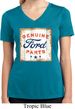 Ladies Shirt Distressed Genuine Ford Parts Moisture Wicking V-neck Tee