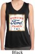 Ladies Shirt Distressed Genuine Ford Sleeveless Moisture Wicking Tee