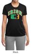 Ladies Shirt Distressed Irish Shamrock Moisture Wicking Tee T-Shirt