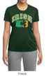 Ladies Shirt Distressed Irish Shamrock Moisture Wicking Tee T-Shirt