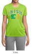 Ladies Shirt Distressed Irish Shamrock Moisture Wicking Tee T-Shirt