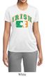 Ladies Shirt Distressed Irish Shamrock Moisture Wicking Tee T-Shirt