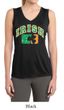 Ladies Shirt Distressed Irish Shamrock Sleeveless Moisture Wicking Tee