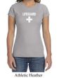 Ladies Shirt Distressed Lifeguard Crewneck Tee T-Shirt
