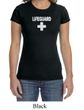 Ladies Shirt Distressed Lifeguard Crewneck Tee T-Shirt