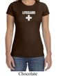 Ladies Shirt Distressed Lifeguard Crewneck Tee T-Shirt