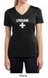 Ladies Shirt Distressed Lifeguard Moisture Wicking V-neck Tee T-Shirt