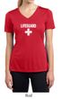 Ladies Shirt Distressed Lifeguard Moisture Wicking V-neck Tee T-Shirt
