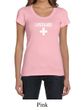 Ladies Shirt Distressed Lifeguard Scoop Neck Tee T-Shirt