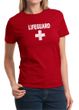 Ladies Shirt Distressed Lifeguard Tee T-Shirt