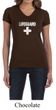 Ladies Shirt Distressed Lifeguard V-neck Tee T-Shirt