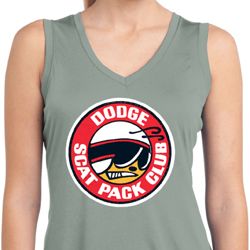 Ladies Shirt Dodge Scat Pack Club Sleeveless Moisture Wicking Tee Ladies Shirt Dodge Scat Pack Club Sleeveless Moisture Wicking Tee