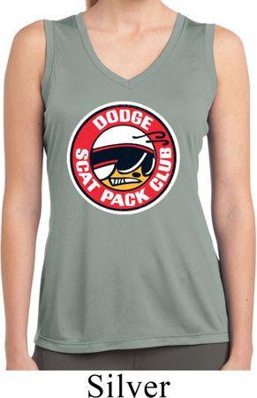 Ladies Shirt Dodge Scat Pack Club Sleeveless Moisture Wicking Tee