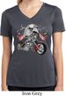 Ladies Shirt Eagle Biker Moisture Wicking V-neck Tee