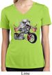 Ladies Shirt Eagle Biker Moisture Wicking V-neck Tee