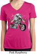 Ladies Shirt Eagle Biker Moisture Wicking V-neck Tee