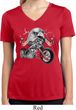 Ladies Shirt Eagle Biker Moisture Wicking V-neck Tee