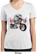 Ladies Shirt Eagle Biker Moisture Wicking V-neck Tee