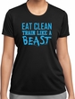 Ladies Shirt Eat Clean Train Like a Beast Moisture Wicking Tee T-Shirt