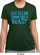 Ladies Shirt Eat Clean Train Like a Beast Moisture Wicking Tee T-Shirt