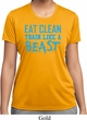 Ladies Shirt Eat Clean Train Like a Beast Moisture Wicking Tee T-Shirt