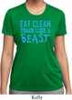 Ladies Shirt Eat Clean Train Like a Beast Moisture Wicking Tee T-Shirt