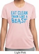 Ladies Shirt Eat Clean Train Like a Beast Moisture Wicking Tee T-Shirt