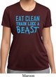 Ladies Shirt Eat Clean Train Like a Beast Moisture Wicking Tee T-Shirt