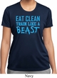 Ladies Shirt Eat Clean Train Like a Beast Moisture Wicking Tee T-Shirt