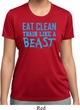 Ladies Shirt Eat Clean Train Like a Beast Moisture Wicking Tee T-Shirt