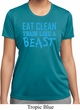 Ladies Shirt Eat Clean Train Like a Beast Moisture Wicking Tee T-Shirt