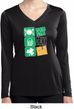 Ladies Shirt Eat Drink Be Irish Dry Wicking Long Sleeve Tee T-Shirt